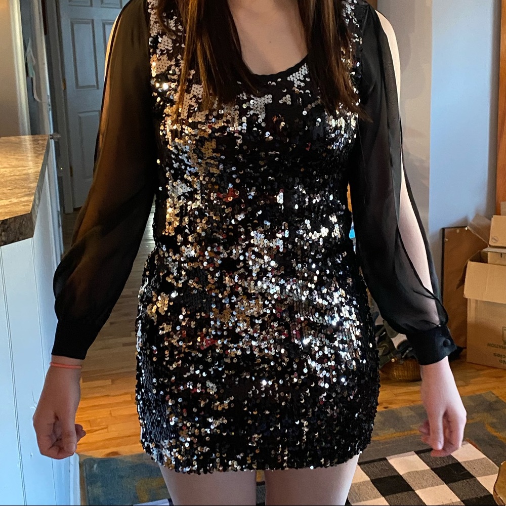 Woman’s sequin mini dress